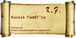 Kocsik Fedóra névjegykártya